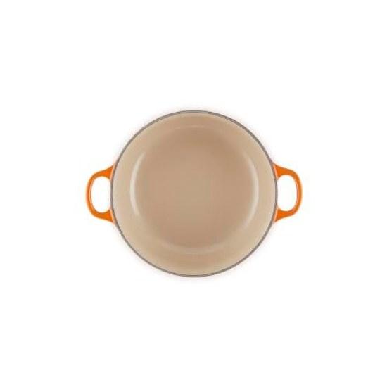 Le Creuset cast iron enamel pot double-handled Cocotte Ronde 20 cm orange gas IH oven dishwasher compatible