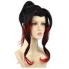 High-temperature Fiber Black Red Gradient Wig Perfect For Anime And Cosplay Fans