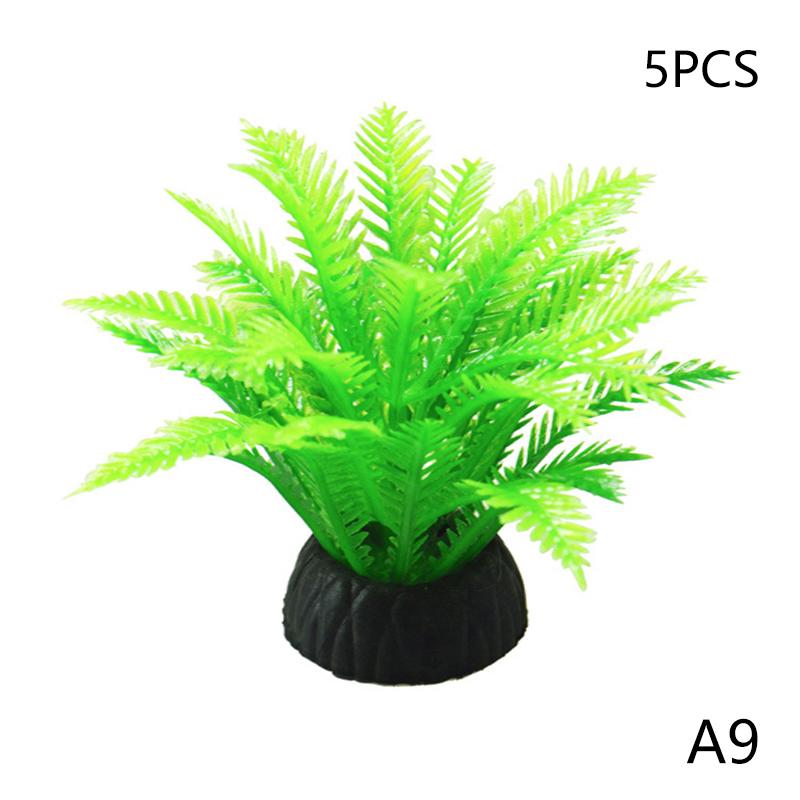 5Pcs Artificial Aquarium Decorative Pvc Aquatic Plants Simulation Water Weeds Ornament Fish Tank Grass Decoration Accessories