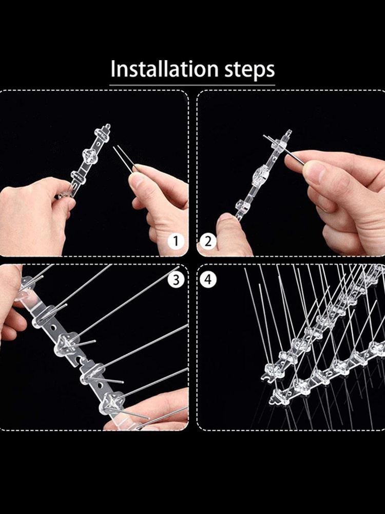 Stainless Steel Protection Against Bird Spines 10/12/14 Needles Pigeon Spikes Bird Repeller Set Deterrent Anti Bird Pigeon