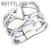 1PC 925 Silver 6-11# Hollow Multi-layer Heart Ring For Fashion Women Charm Wedding Party Gift Jewelry Couple Accessories