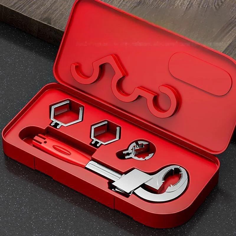 1-piece pipe wrench large opening bathroom wrench multi-purpose plumbing tool can adjust and repair water pipes and pipes