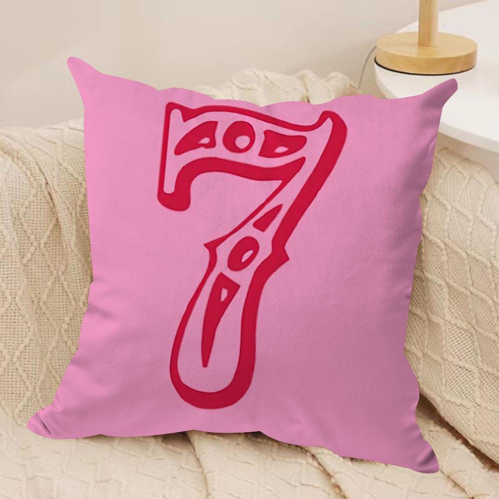 Lucky Numbers Christian Cushion Cover Soft Plush Fabric Double-Sided Printed Sofa Cushion Cover for All Seasons Home Decor Gift