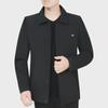 2022 Men's Autumn & Winter Casual Lapel Jackets - Solid Color for Middle-Aged & Elderly