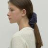 DEPOUND Oganza Charm Point Scrunchie - Navy