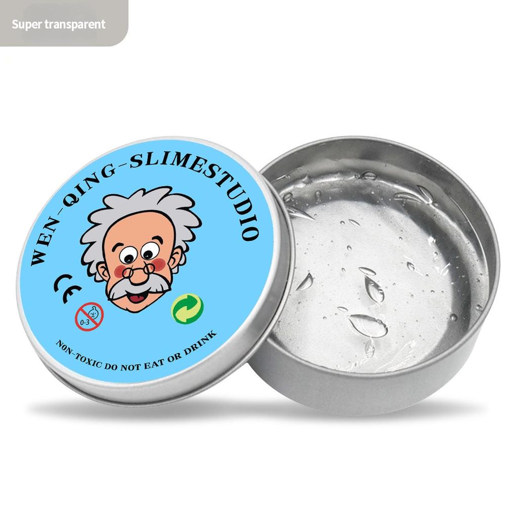 Liquid Glass Transparent Bouncing Crystal Mud Stress Relief Non-Newtonian Fluid Kids Adults Antistress Slime Stretchable Diy Toy