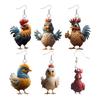 Eye catching Acrylic Chicken Drop Earrings Ear Studs Jewelry for Party Nights