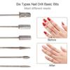 Nail Drill Set 6Pcs of Milling Cutter UV Gel Polishing Removing Accessories As Dead Skin Tools Foot Treatment Nails Art Supplies