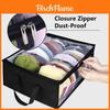 Clothing Storage Box With Clear Lid And Foldable Design For Bedroom And Closet Organization
