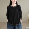 DIMANAF 2026 Autumn Winter New Plus Size Women Pullovers Knitted Shirt Long Sleeve O-Neck Casual Vintage Lady Tops Tees