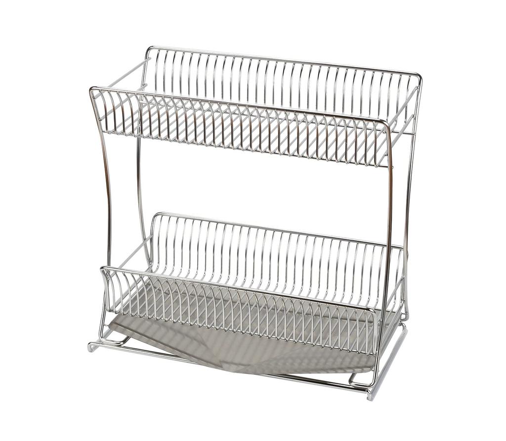 Pearl Metal Oppvaskstativ 2 Rustfritt Avrenningsbrett, Nivå, Slankt, Skyvbart, 18-8 Stål, Bærekraft, HB-5532