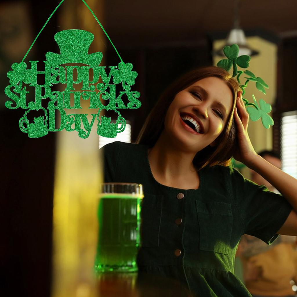 St. Patricks Day Dekorationen Party Türbehänge Irische Feiertagsbehänge Dekoration Wohnkultur