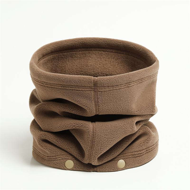 Outdoor Riding Winter Scarves For Men And Women, New Warm And Soft Cervical Spine Cover Neck Cover Button Knitted Thickened Scarf