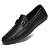 Designer Leather Driving Formal Suit Brogues Shoes for Men Luxury Mens Wedding Dress Loafers Brand Business Casual Moccasin