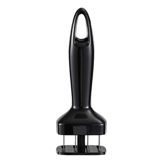 Мясорыхлитель из нержавеющей стали с подпружиненными иглами Автоматический отскакивающий инструмент для стейка, курицы Быстрое маринование Размягчение Незаменимый кухонный чёрный