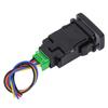 Automobile Lamp Switch 3A 12V 20m Ohm  Ground Resistance 8000 Times Heat Resistance ABS Waterproof Switch with Wire