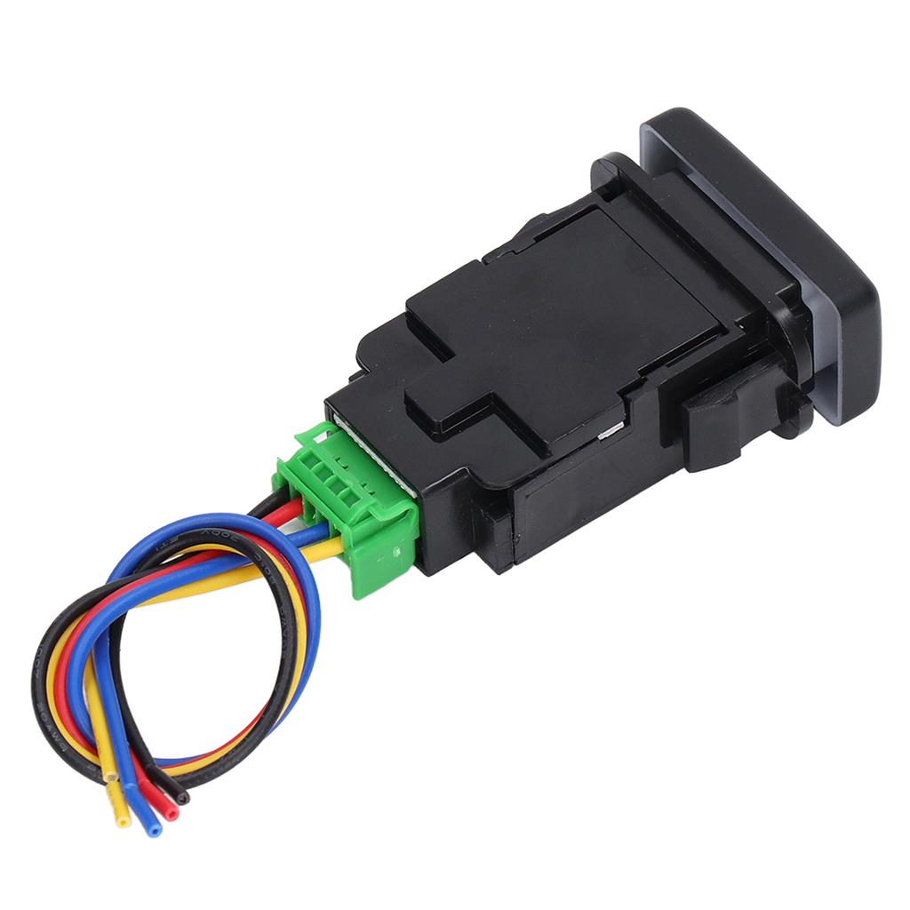 Automobile Lamp Switch 3A 12V 20m Ohm  Ground Resistance 8000 Times Heat Resistance ABS Waterproof Switch with Wire