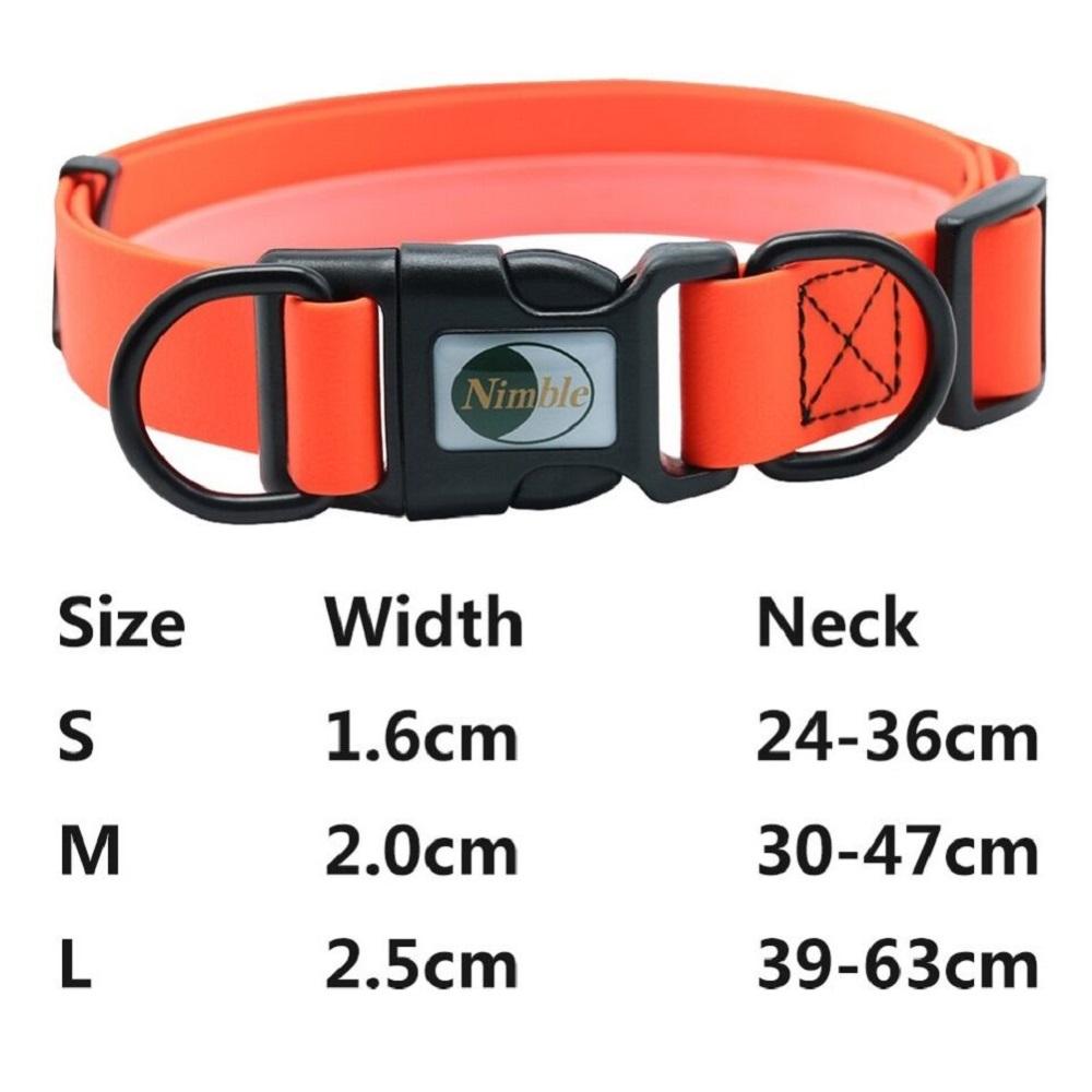 No Pull Dog Collar PVC Waterproof P-Chain Training Collars 8 Colors Dirty Resistant Easy Clean for Puppy Small Medium Large Dogs