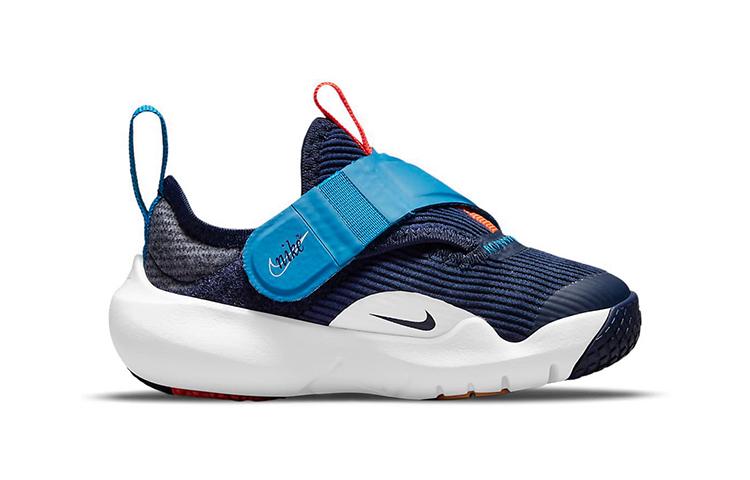Nike Flex Advance Hook and Loop Low Top Running Shoes Blue Orange Infant And Toddler DB3539-400