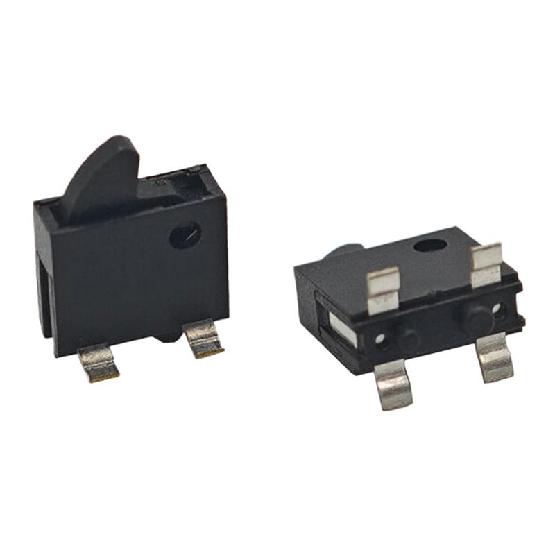 10Pcs Kfc-W-14 4 Pin Mini Slide Switch Reset Micro Toggle Switch Miniature Switch Limit Vertical Black Columnar 16V 100Ma