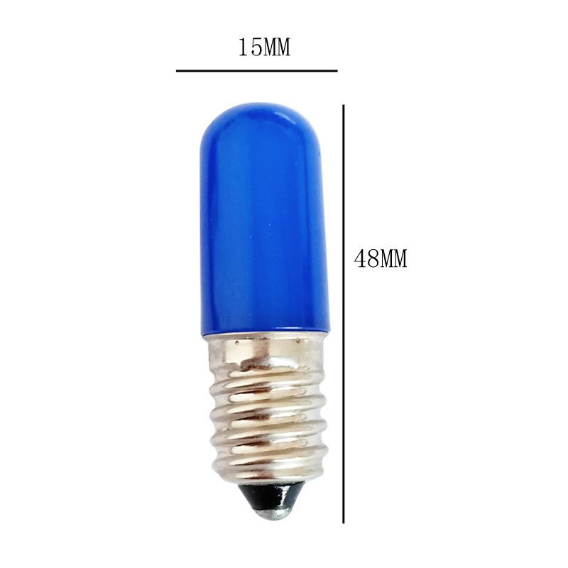 

2 Вт LED Філаментна Лампа E12 E14 Енергозберігаюча Індикаторна Лампа Багатоколірна Заміна 20 Вт Лампи Розжарювання для Дому 360° Освітлення Yellow синій