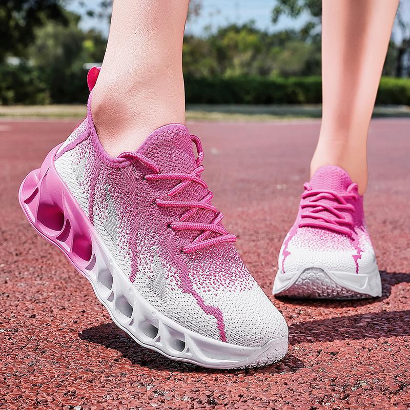 New Fashion Pink Women's Sports Shoes Lightweight Summer Women Sneakers Breathable Men's Running Shoes Outdoor Woman Trainers