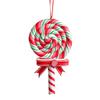 Christmas Lollipop Ornament Colorful Polymer Clay Peppermint Candy Cane Hanging Decoration Xmas Tree Holiday Party Home Decor Festival Gift