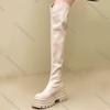 Fashion Comemore Women's High Boots Autumn Platform Thigh High Boots Fashion Women Sheoes Back Zip High Heels Over The Knee Boots Female
