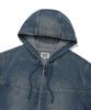 Wacky Willy Graphic Denim Hooded Jumper Blue