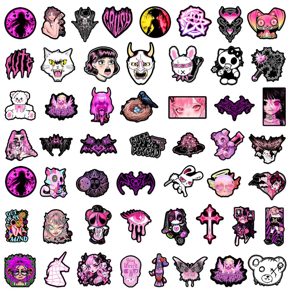 10/30/50pcs Cool Cartoon Evil Magic Gothic Stickers Aesthetic Decals DIY Laptop Notebook Phone Car Fridge Decoration Sticker