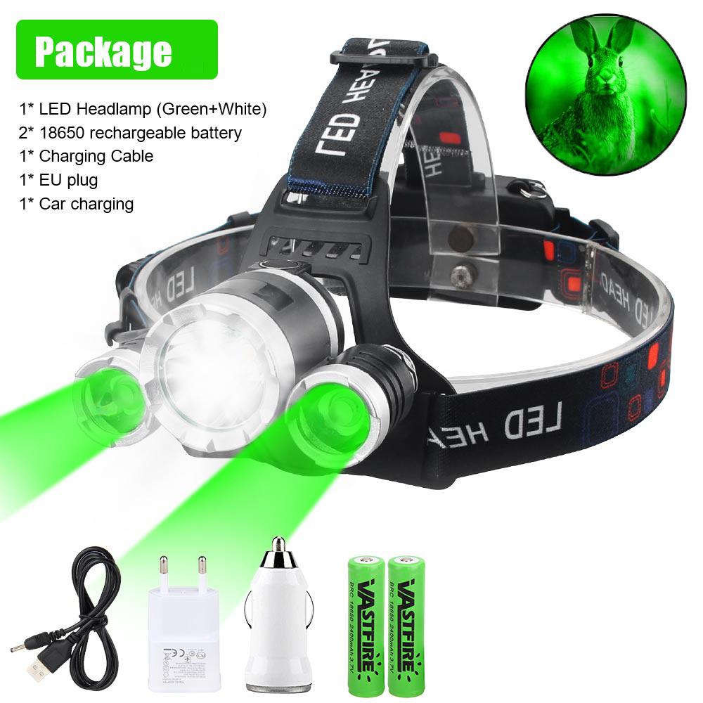 395nm UV Headlight Scorpion Catcher Red/Green Head Torch 4-Mode Waterproof Flash Head Lamp for Outdoor Camping Hunting Fishing