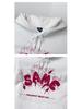 Unisex Graffiti Hooded Sweatshirt with Puff Print - Niche Cute Style, Thin Plus Velvet, Perfect for Autumn and Winter Couples.