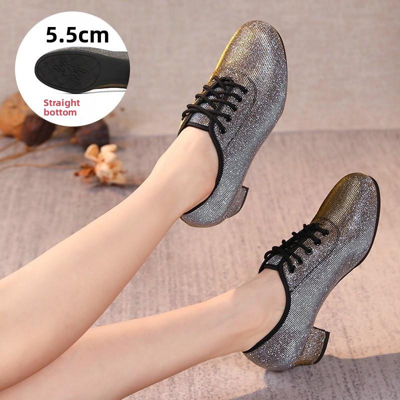 

Professional Ballroom Shoes Woman Closed Toe Practice Performance Modern Jazz Dance Shoe Woman Black Latin Dancing Shoes 34