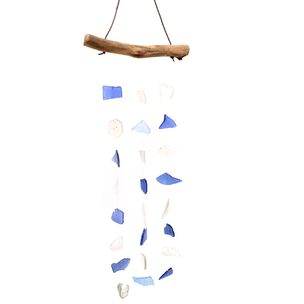 Wind Chime 3 Drop Blue and White
