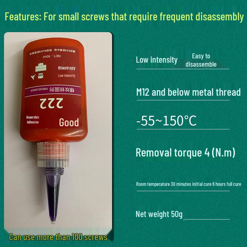 GoodScrew Threadlocker: Anaerobic Glue & Sealant for Secure Fastening, Anti-Loosening, Strong Adhesive Liquid for Threads