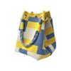 Multi Color Retro Knitted Bucket Handbag Simple Color Block Versatile Large Capacity Tote Shoulder Bag Women Commuter Travel
