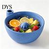 Easy Clean Dishwasher Safe Bowl Berry Swirl Draining with Silicone Pad, Ceramic Retro Kiln Kitchen Gadget for Fruit Cleaning Fired Colander,