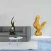 Modern Resin Flame Rooster Sculpture Abstract Figurine Feng Shui Art Ornament for Living Room