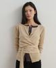 Towav Oss Wrap Cardigan Set_Beige