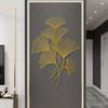 Chinese Wrought Iron Ginkgo Leaf Wall Sticker Accessories Home Living Room Wall Mural Decoration Office Hotel Wall Decor Items