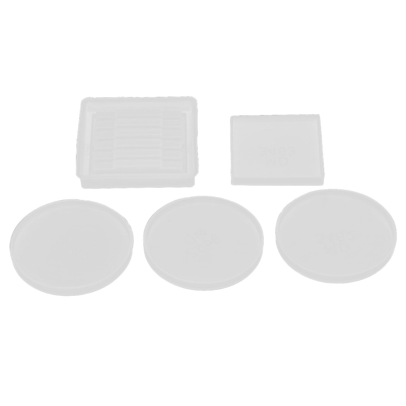 

5PCS Coaster Molds Recyclable DIY Production Easy Demoulding Silicone Coaster Mold for DIY Home Decor