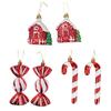 6Pcs Xmas Tree Pendants Durable Plastic Ornaments for Christmas Tree Decor Supplies Christmas Pendants Xmas Hanging Decor