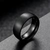 Stainless Steel Rings Black Solid Simple Vintage Rings for Men Wedding Bands Christmas Party Jewelry