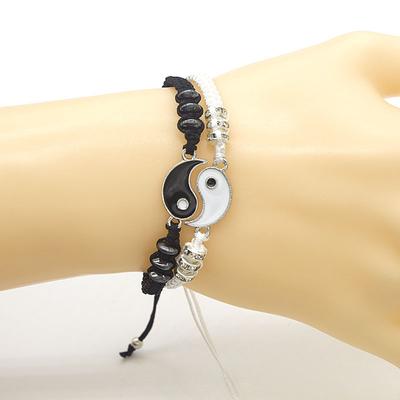 Popular Alloy Tai Chi Bagua Hand-woven Couple Bracelet Hand Rope