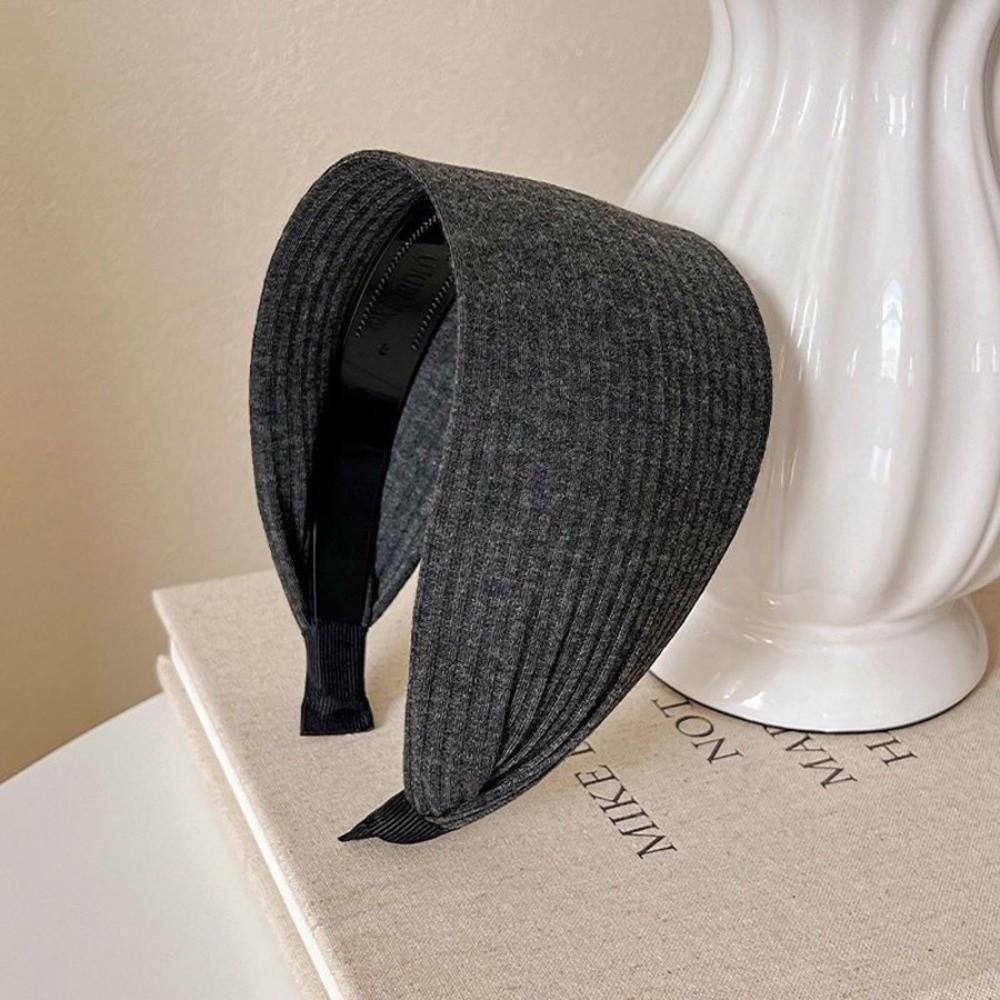 High-End Turban Headband Soft Head Band Trendy Wide Knitting Hairbands  Hair Accessories