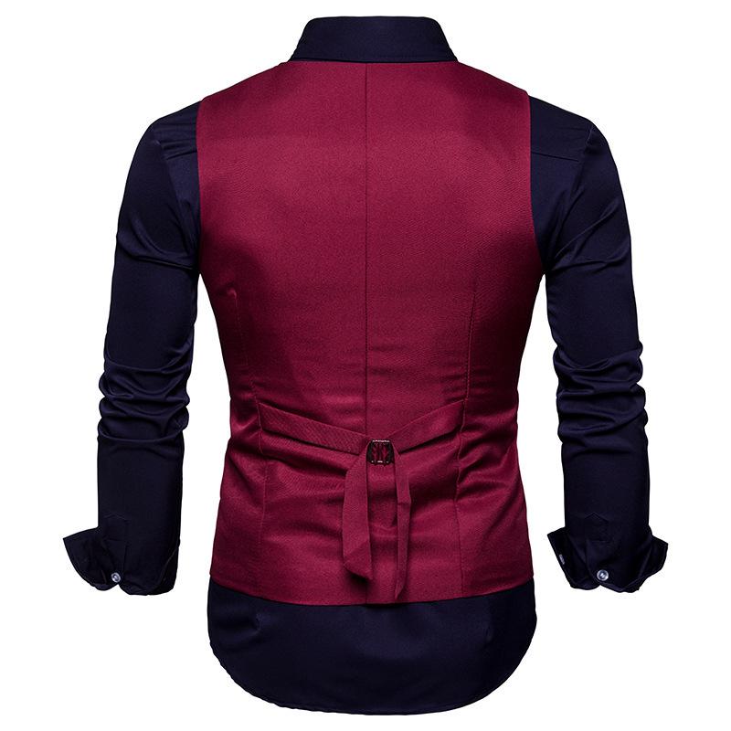 2021 Men's Double-Breasted Formal Vest Waistcoat
