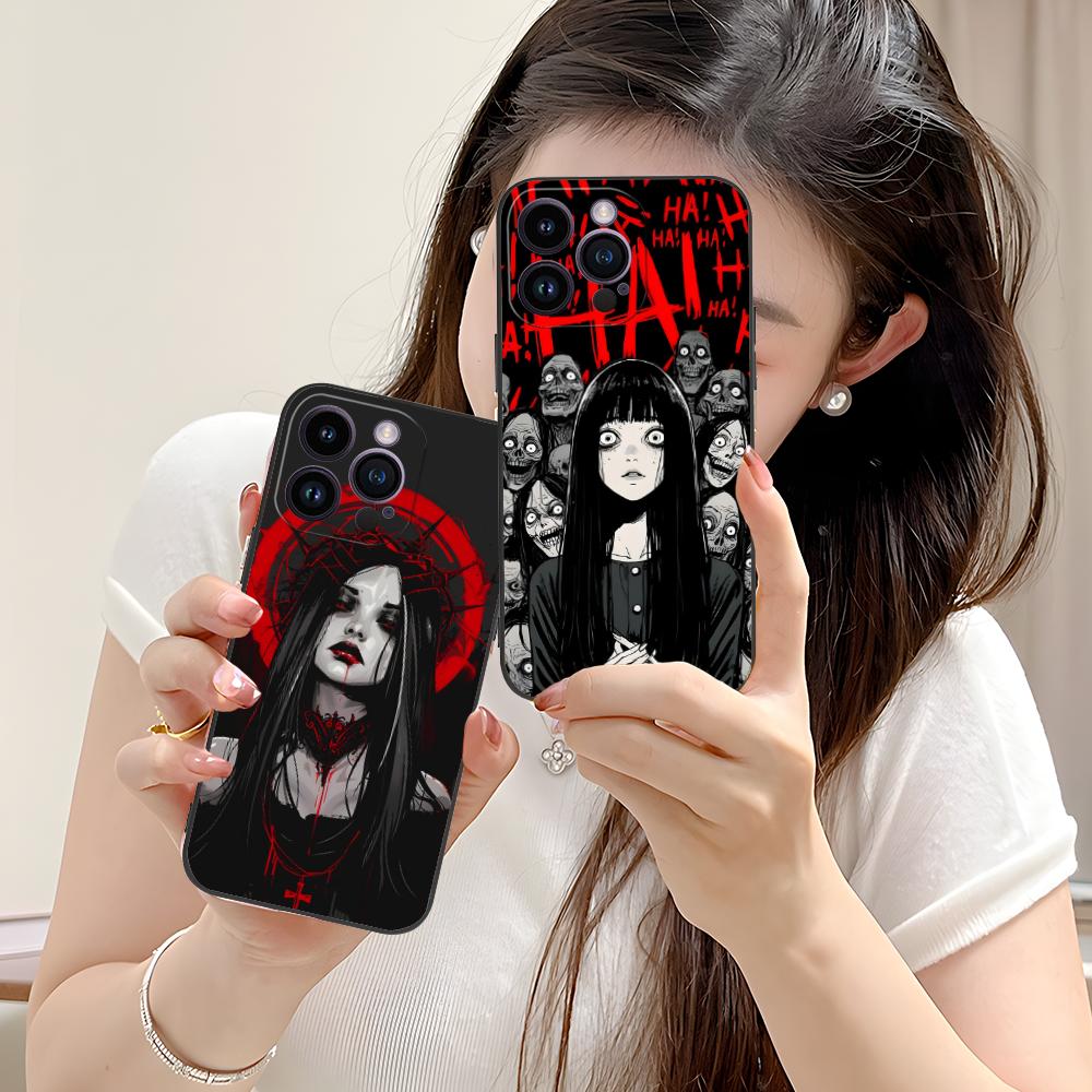 Terror Gothic Art Mobile Phone Case for iPhone 17 16 15 14 13 12 11 X XR XS 8 7 Air Pro Max Plus Mini Colorful Cover Pretty