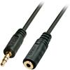 Rallonge De Câble Audio - Lindy - 5 M - Blindé - Jack 3,5 Mm Mâle/femelle - Noir