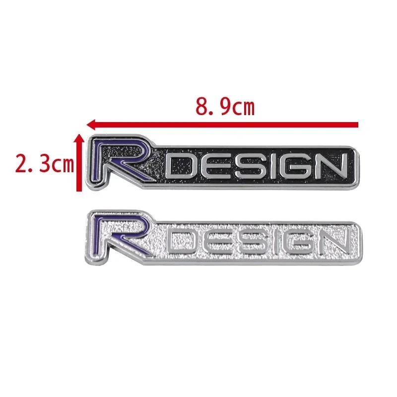 3D Metall R Design Logo für Auto Heckstoßstange Klebeabzeichen für Volvo Rdesign XC90 S60 XC60 V70 S80 S40 V50 V40 V60 C30
