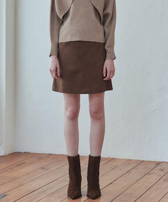 Zero Street Amber Suede Mini Skirt / Brown